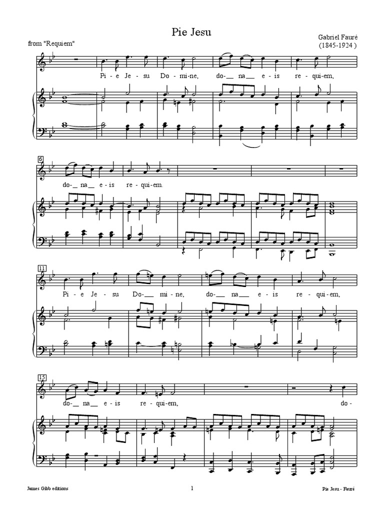 Pie Jesu Faure PDF