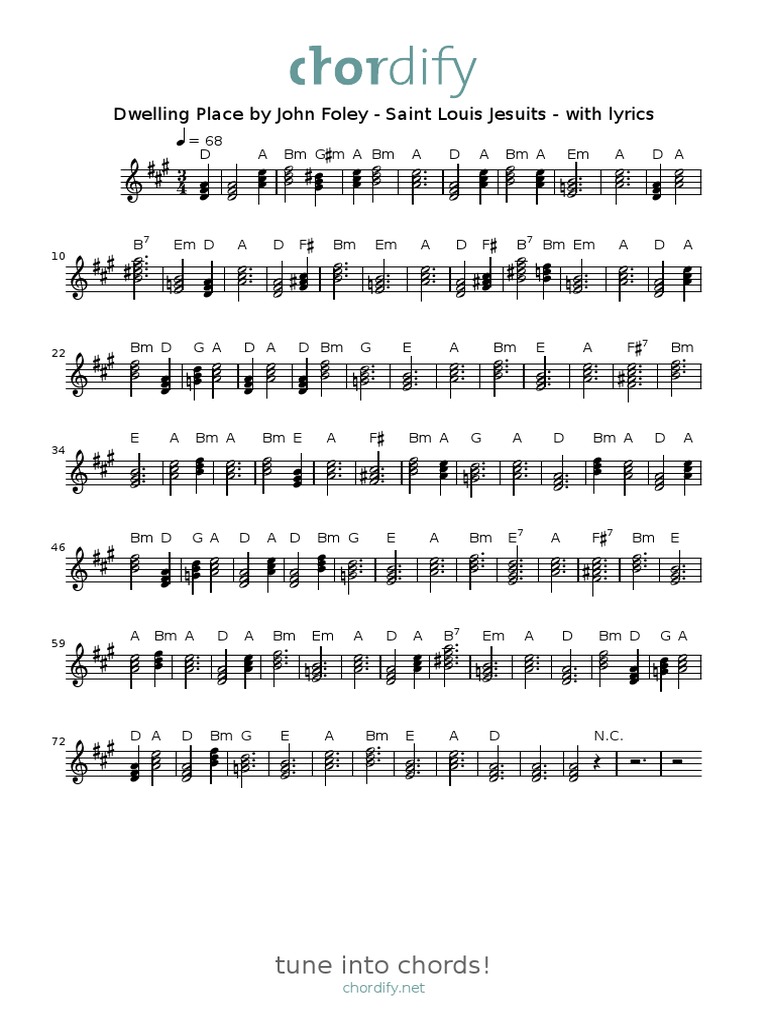 Chordify Dwelling Place by John Foley Saint Louis Jesuits With Lyrics