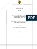 2023 Business Plan Outline With Preliminaries and Hardbound Format