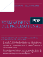 Regimen de Accion y Formas de Inicio Del Proceso Penal.
