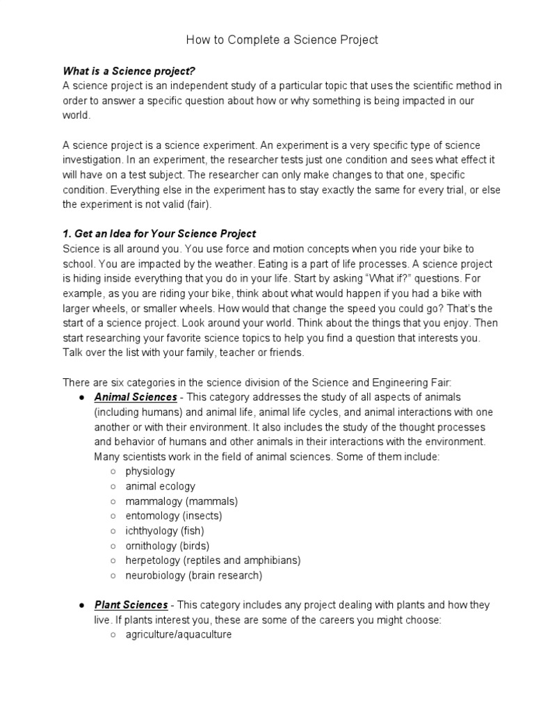 How To - Science Project | PDF | Experiment | Hypothesis