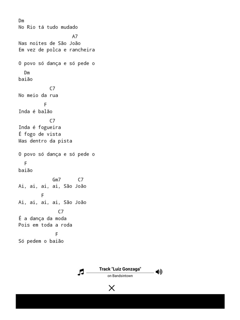 A Dança Da Moda Luíz Gonzaga Cifra e Tablatura de Violão e Guitarra