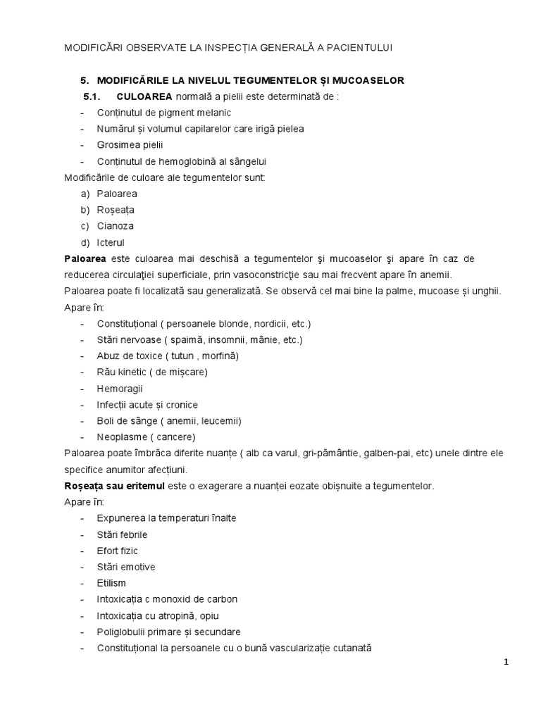 SEMIOLOGIE Curs 3 | PDF