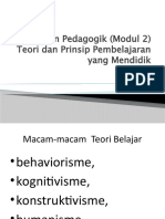 Modul 2. Pedagogik Teori Dan Prinsip Belajar