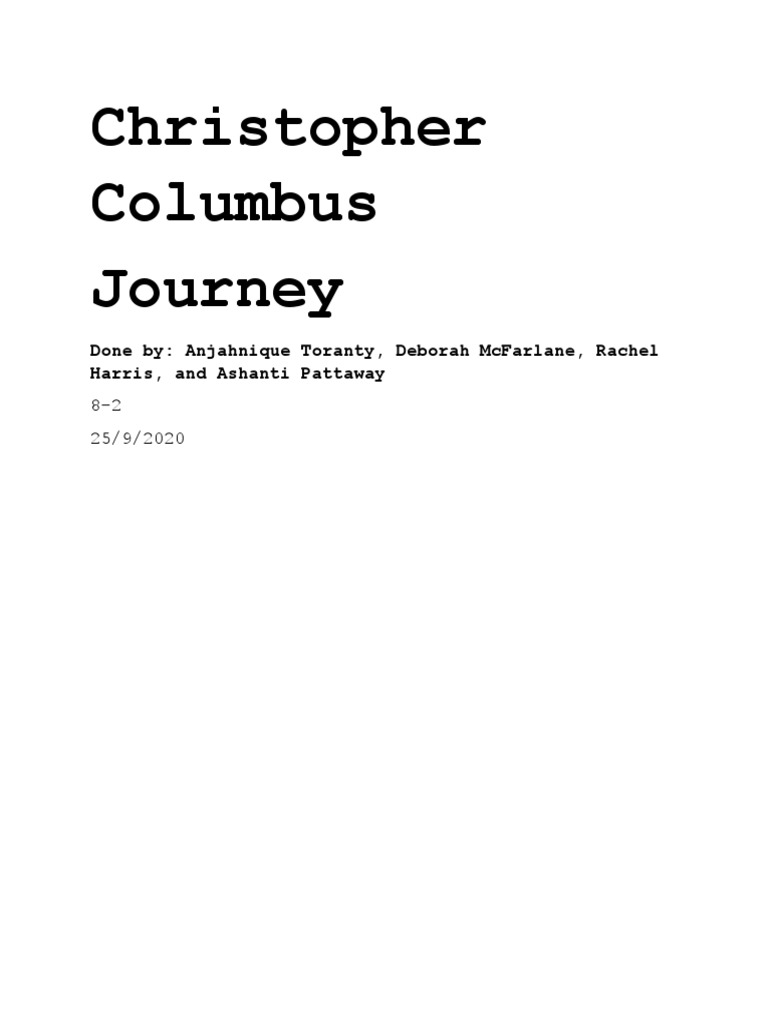 Christopher Columbus | PDF | Christopher Columbus | Exploration