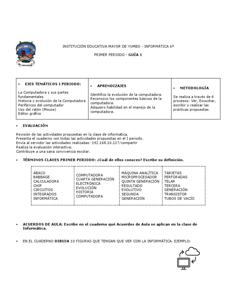 6 Guia 1 Informatica Pdf Informática Ingeniería Informática