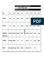 VF Class Timetable