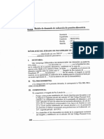 Demanda de Reducción de Pensión Alimenticia