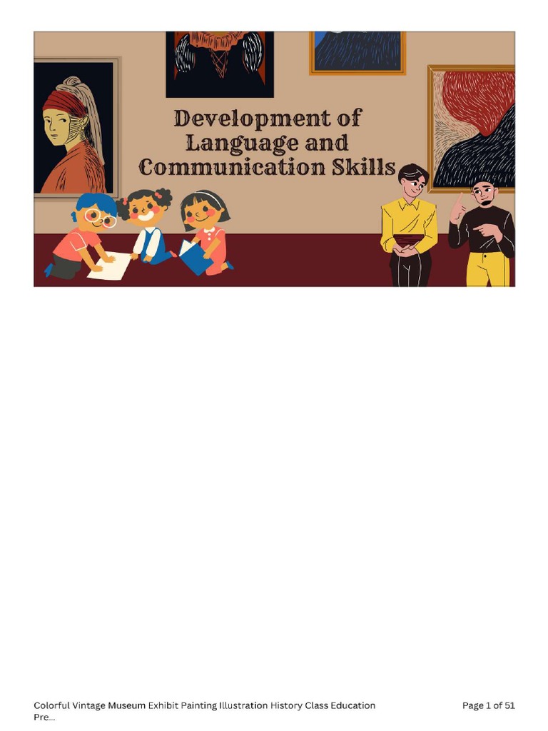 DEVELOPMENT OF LANGUEAGE AND COMMUNICATION SKILLS - Compressed | PDF