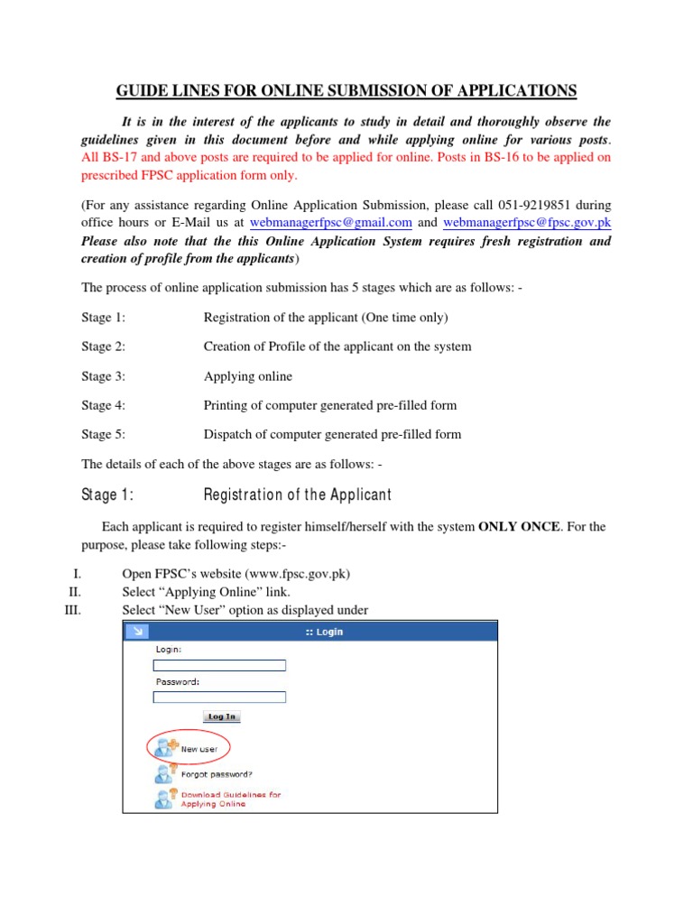 FPSC Online Application Submission Guide | PDF | Password | Computing ...