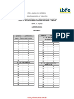 Gabarito oficial da prova do concurso da Câmara Municipal de Vassouras