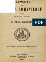 August Treboniu Laurian - Elemente de Istoria Româniloru - Pentru Classile Primare, Bucuresti, 1872