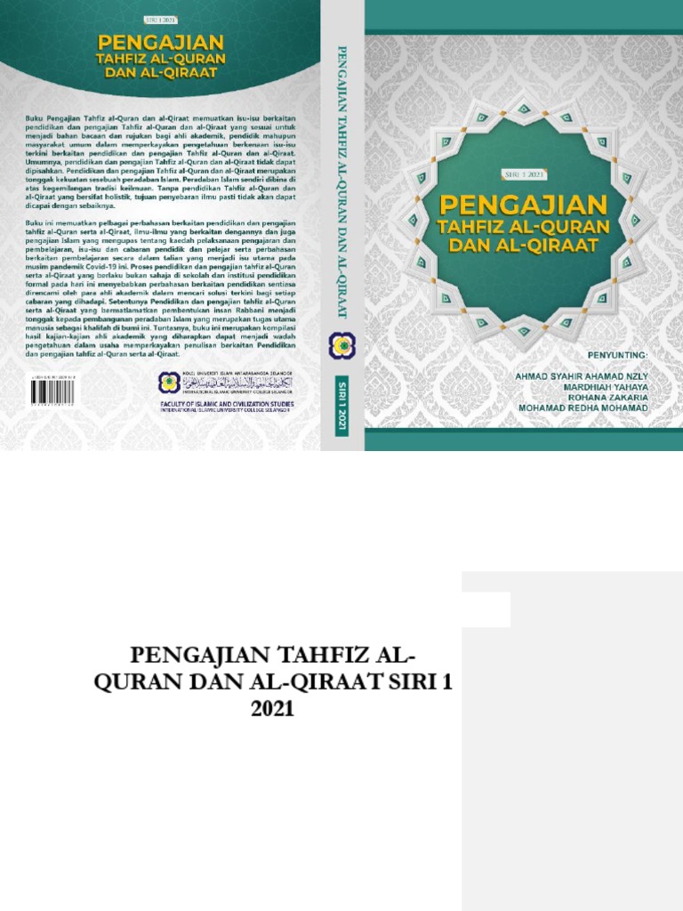 Pengajian Tahfiz Al Quran Dan Al Qiraat Siri 1 2021 | PDF
