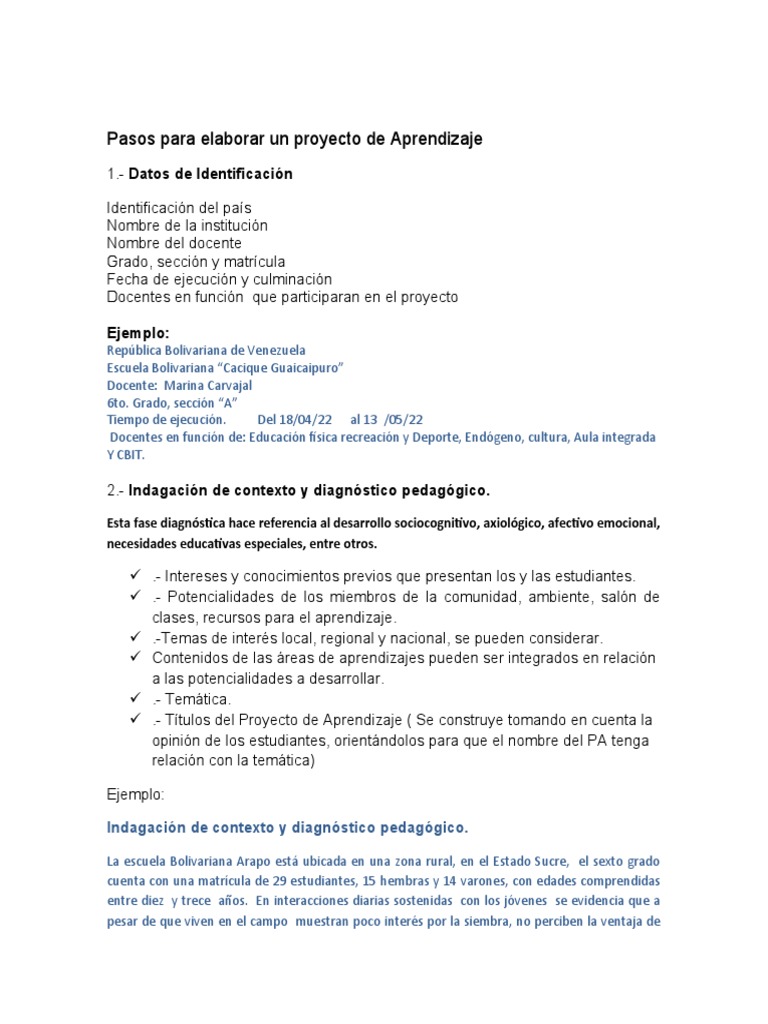 Proyecto de Aprendizaje: Sembrando Futuro | PDF | Aprendizaje | Salón ...