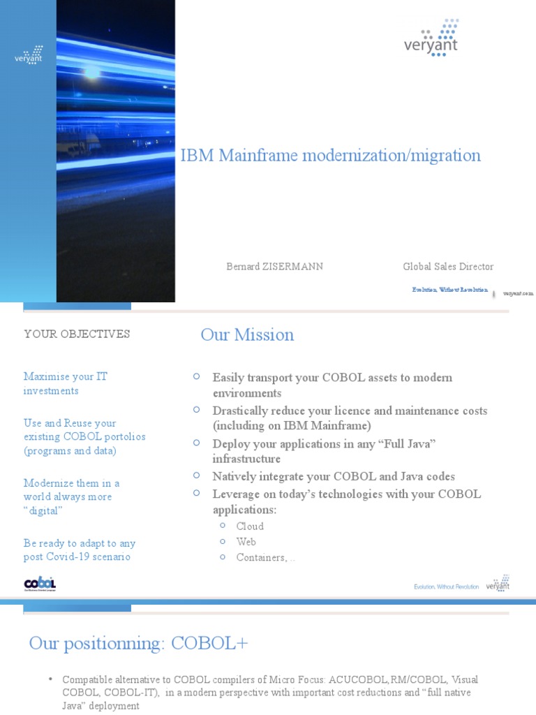 Modernizing COBOL on IBM Mainframe | PDF | Ibm Db2 | Mainframe Computer