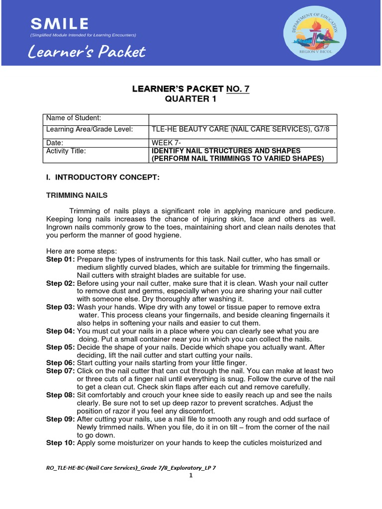 BeautyCare NailCare G78 WK7 LP7 PDF Nail (Anatomy)