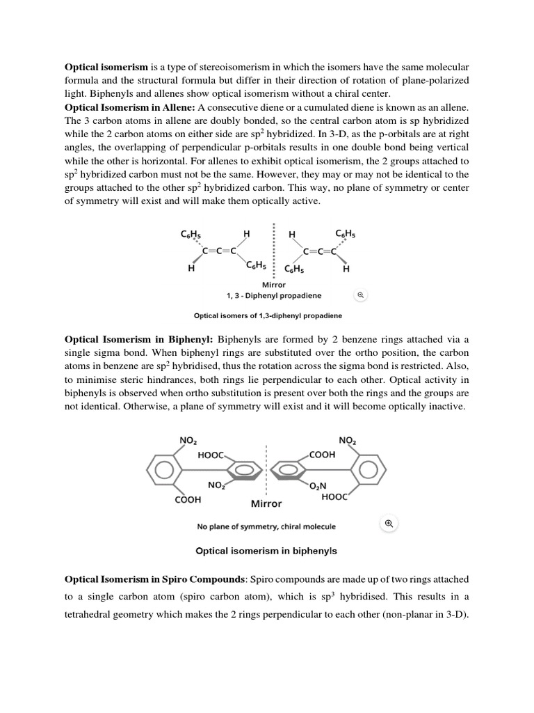 Optical Isomerism PDF