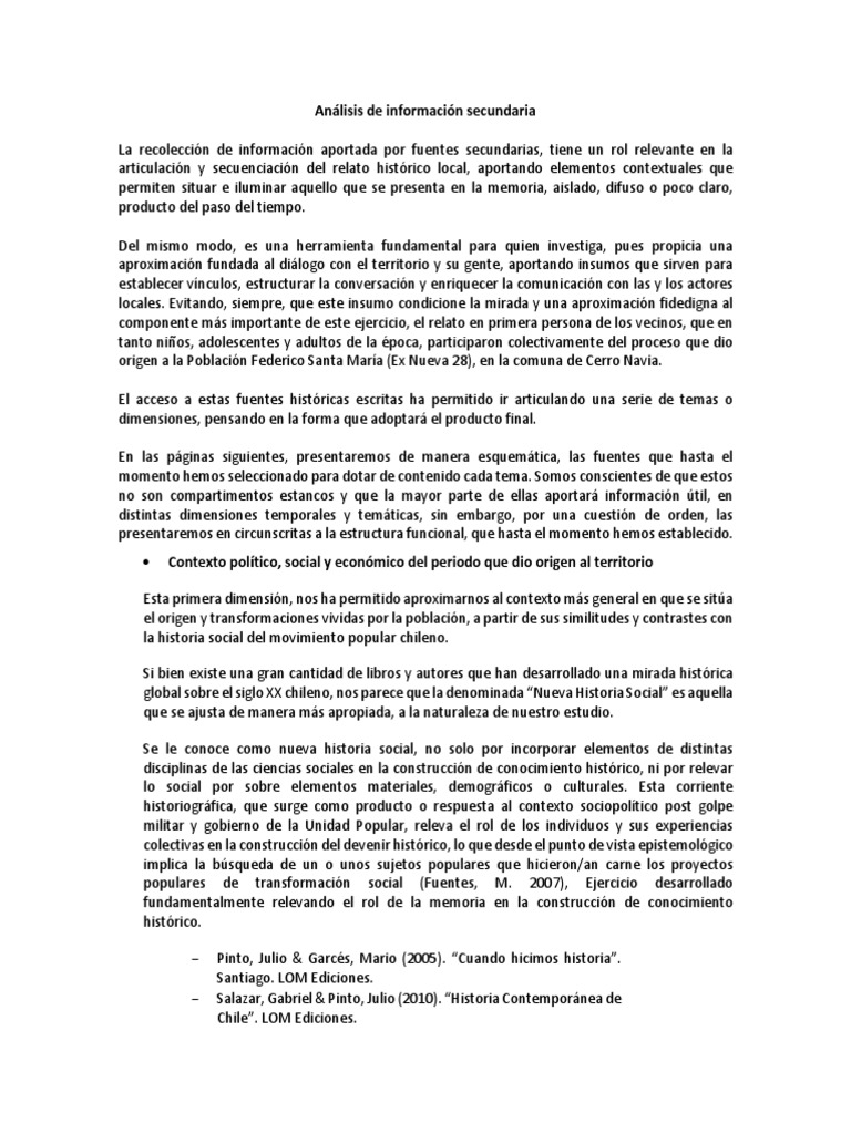 Fuentes secundarias 17 12 pdf santiago chile