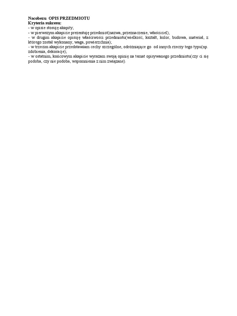 Nacobezu opis przedmiotu pdf