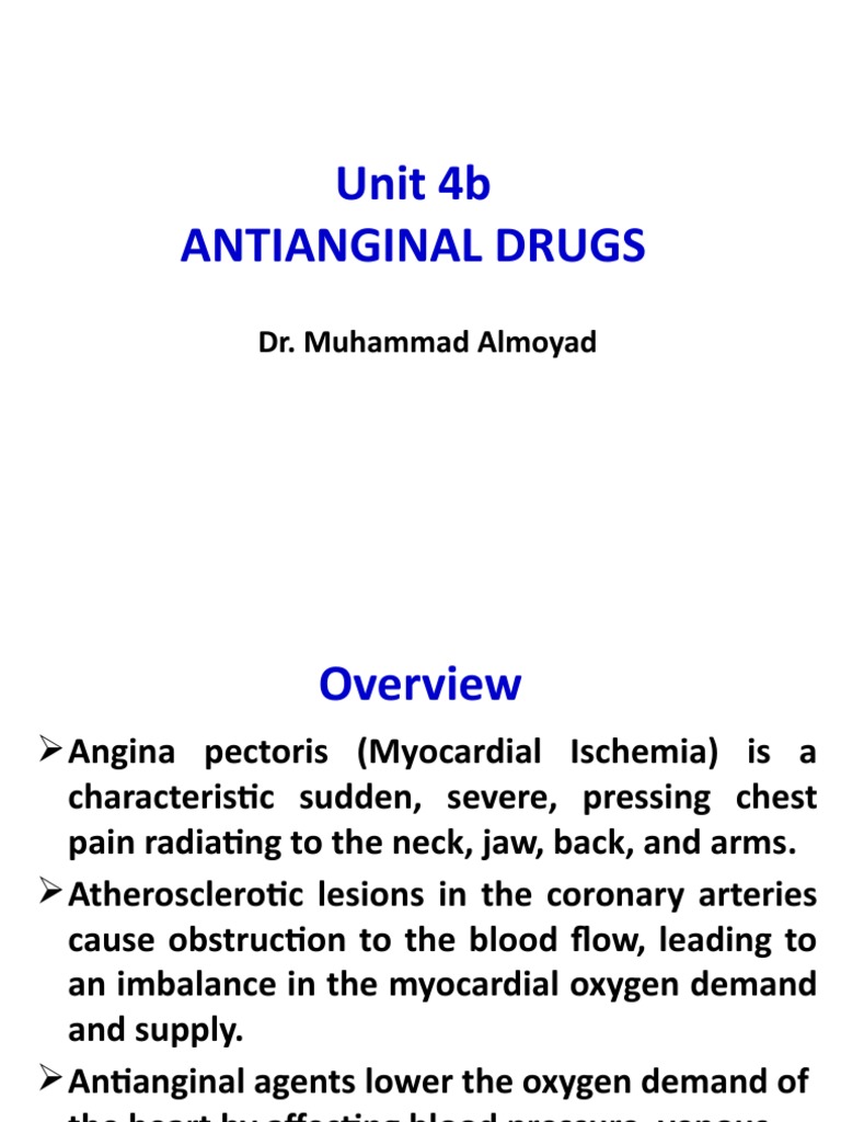unit-4b-drugs-affecting-cvs-antianginal-drugs-download-free-pdf