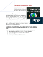 Acciones para El Buen Uso Responsable Del Plástico Comunicación