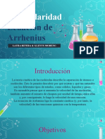 Molecularidad y Ecuación de Arrhenius