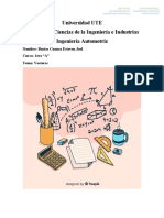 Deber Nº 1 Parcial 2 de Algebra