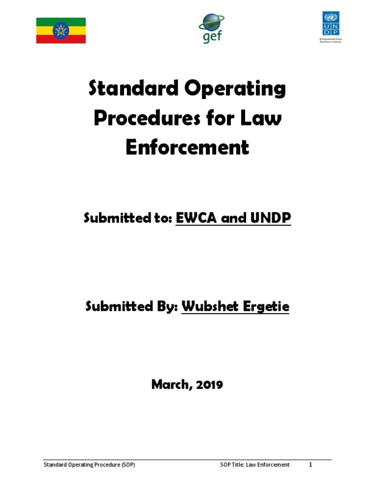 Law Enforcement SOP for Protected Areas | PDF | Prosecutor | Risk