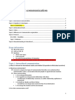 Intercultural Communication - Summary