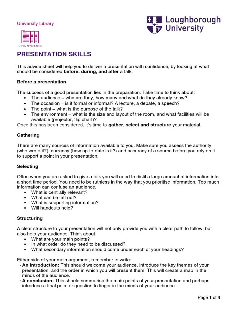 Presentation Skills Pdf Body Language Nonverbal Communication