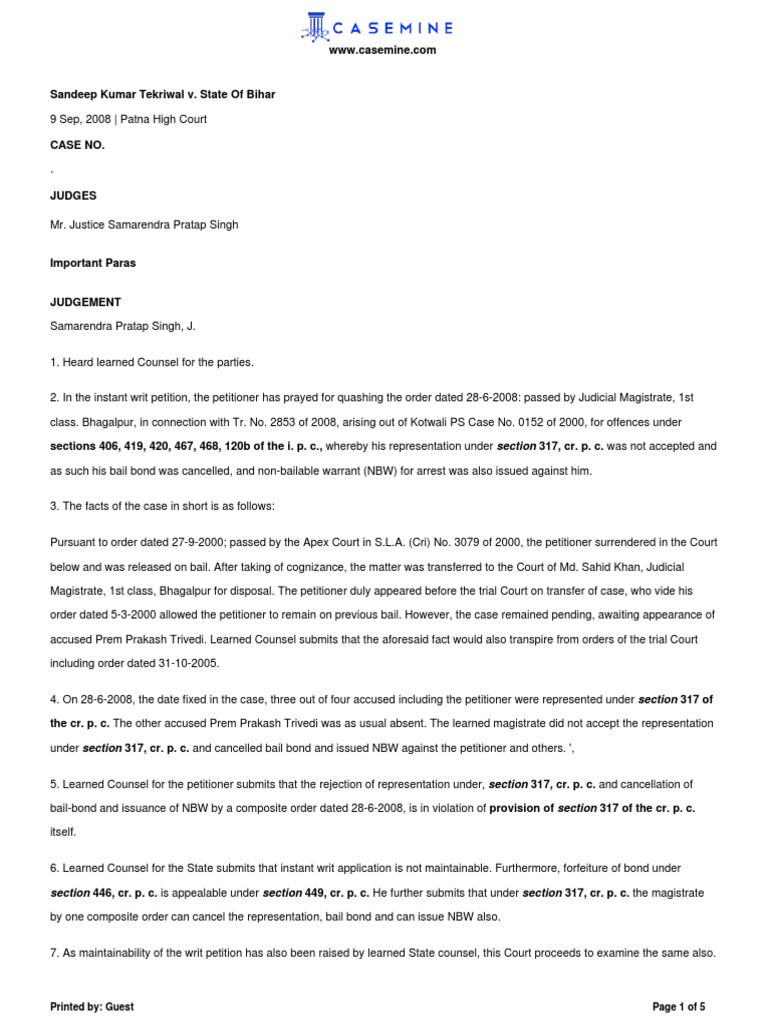Cancellation of Bail Bond Under CrPC | PDF | Bail | Certiorari