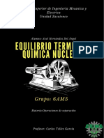 Equilibrio Térmico y Quimica Nuclear