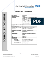 Controlled Drugs Procedures: Category: Classification: Purpose