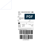 Return parcel tracking number