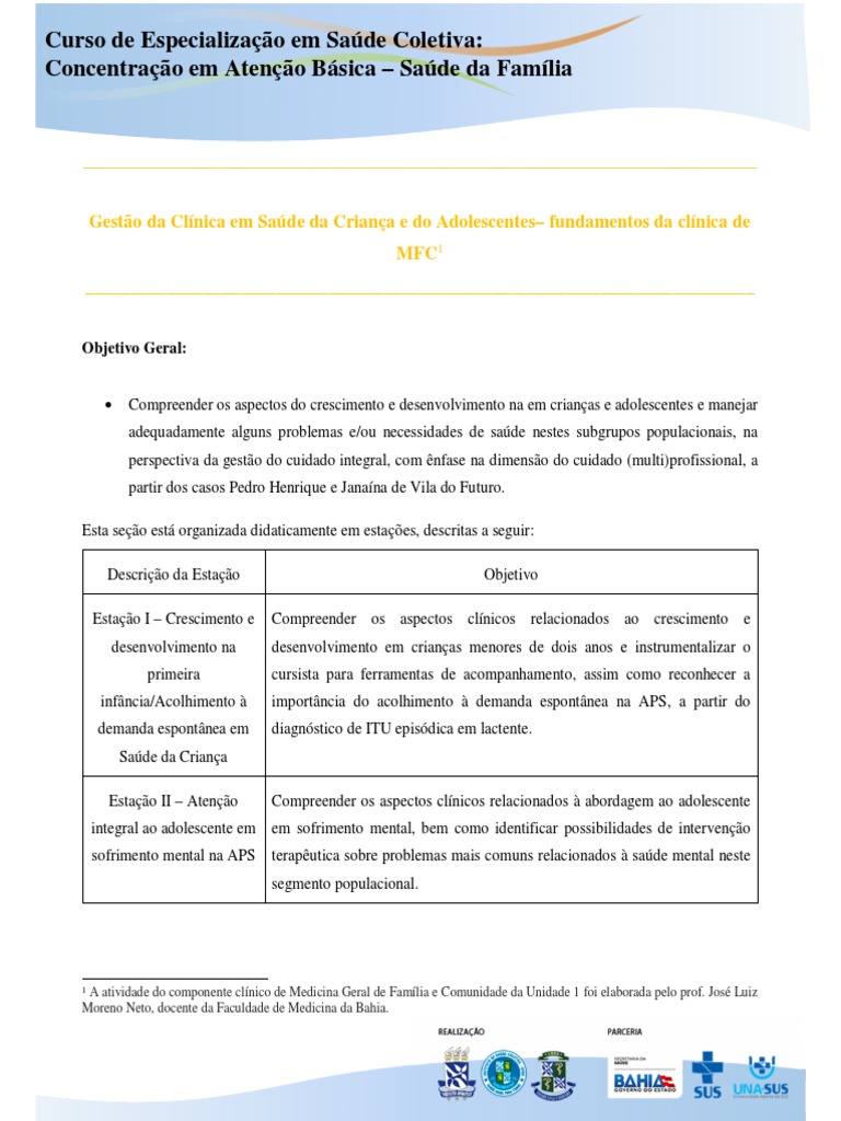 MODELO ANAMNESE - CRIANÇA E ADOLESCENTE - Laís Almeida Alves