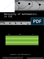 Necessity of Mathematics in CSE