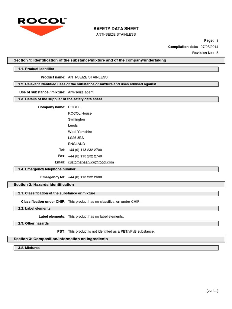 SP268 Anti Seize Stainless PDF Toxicity Firefighter