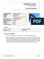 Informe de Conjunto Cadena de Oruga en Regular Estado