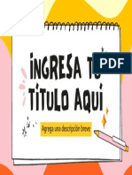 Presentación Notebook Papel Aesthetic Llamativo Amarillo Rosa