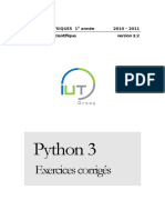 Exercices Python3