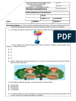 Prueba diagnóstica de matemáticas para grado 4°-5