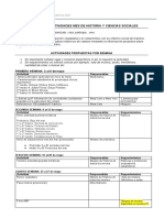 Calendarización de Actividad Mensual Historia 2022