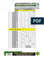 Gabarito - Avaliação Diagnóstica - 4º Ano Ensino Fundamental