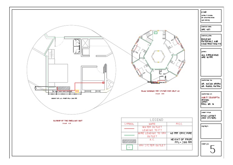 HVAC VRV System Layout Plan | PDF