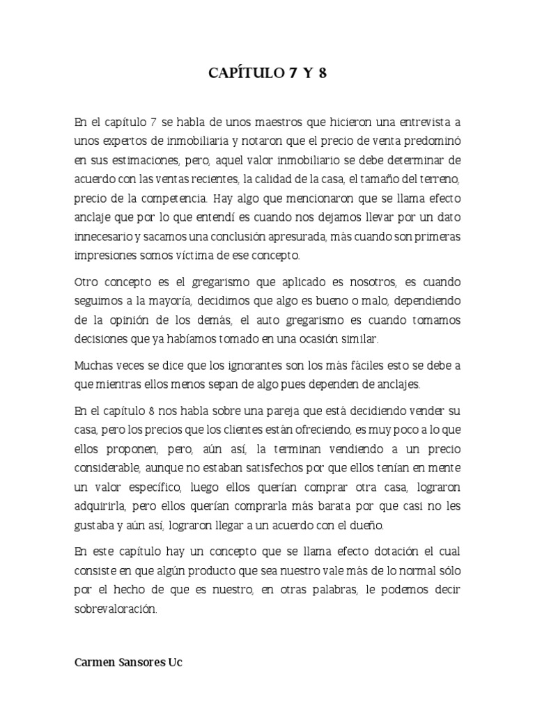 Capítulo 7 y 8 | PDF