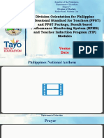 PPST, RPMS, and TIP Orientation for Philippine Teachers