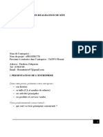 Cahier Des Charges Realisation de Site WEB: Dans Cette Partie, Présentez Votre Entreprise