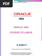 Oracle DBA Course Syllabus 1