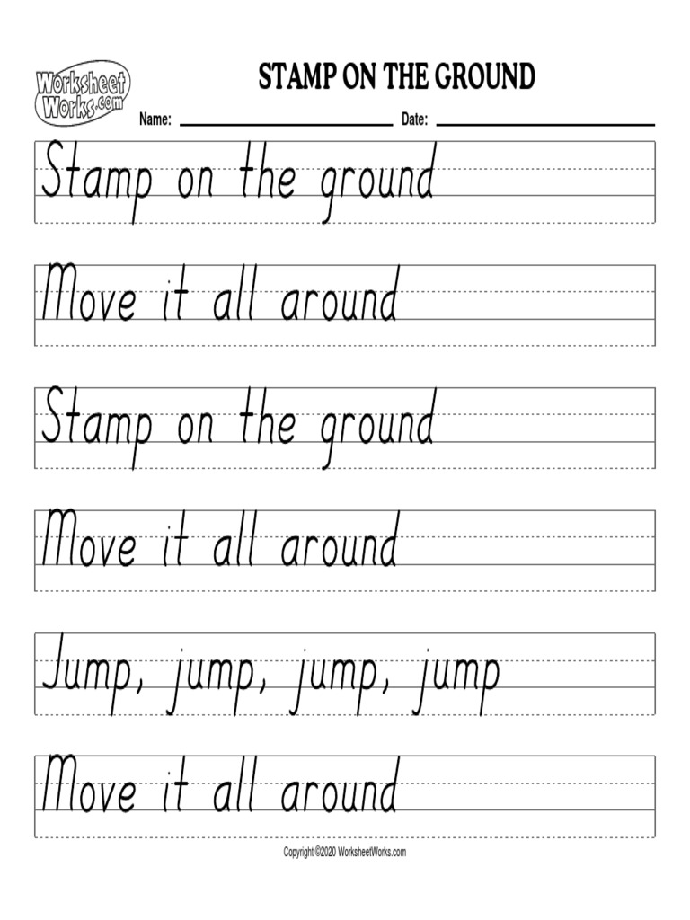 WorksheetWorks STAMP ON THE GROUND 1 PDF