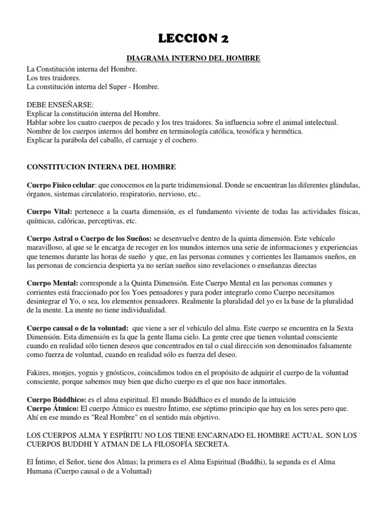 Leccion 2 | PDF | Mente | Alma